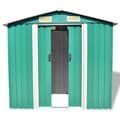 Miniatyrbillede 3 af 9: Opbevaringsskur til haven 204x132x186 cm metal grøn - Haveskur - Haveskure - Home & Living