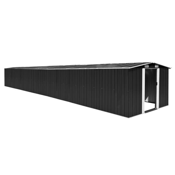 Haveskur 257x997x178 cm galvaniseret stål antracitgrå - Haveskur - Haveskure - Home & Living