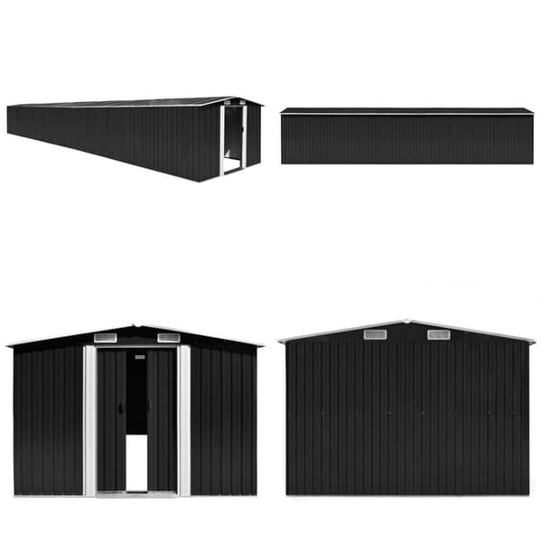 Puutarhavaja antrasiitti 257x990x181 cm galvanoitu teräs - Puutarhavaja - Puutarhavajat - Home & Living