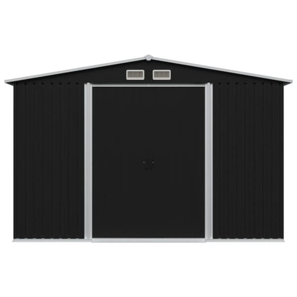 Puutarhan varastovaja antrasiitti teräs 257x205x178 cm - Puutarhavaja - Puutarhavajat - Home & Living