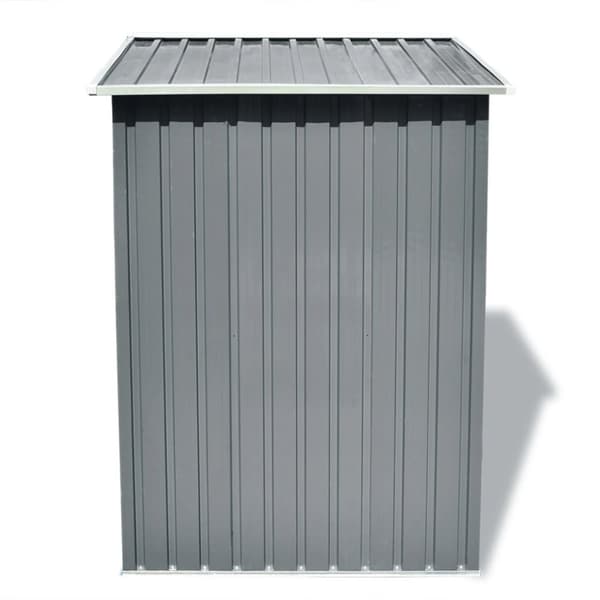 Förvaringsbod i metall grå 204x132x186 cm - Trädgårdsskjul - Trädgårdsbod - Home & Living