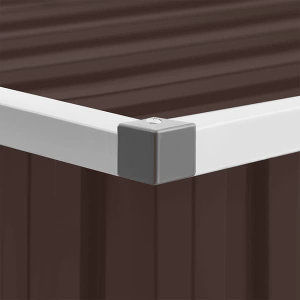 Haveskur 195x198x159 cm galvaniseret stål brun - Haveskur - Haveskure - Home & Living