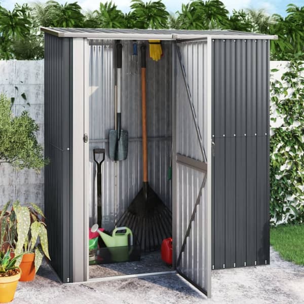 Haveskur 180,5x97x209,5 galvaniseret stål antracitgrå - Haveskur - Haveskure - Home & Living