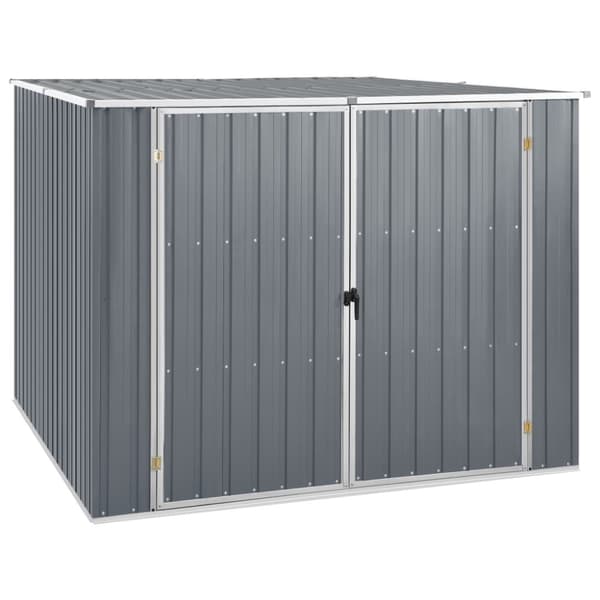 Haveskur 195x198x159 cm galvaniseret stål grå - Haveskur - Haveskure - Home & Living