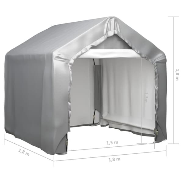 Opbevaringstelt 180x180 cm galvaniseret stål grå - Telt - Telte - Home & Living