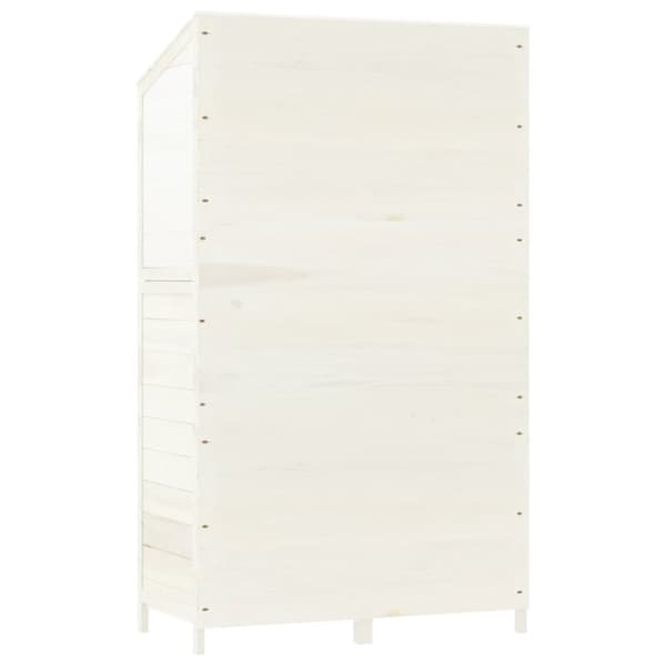 Trädgårdsbod vit 102x52x174,5 cm massivt granträ - Trädgårdsbod - Trädgårdsbodar - Home & Living