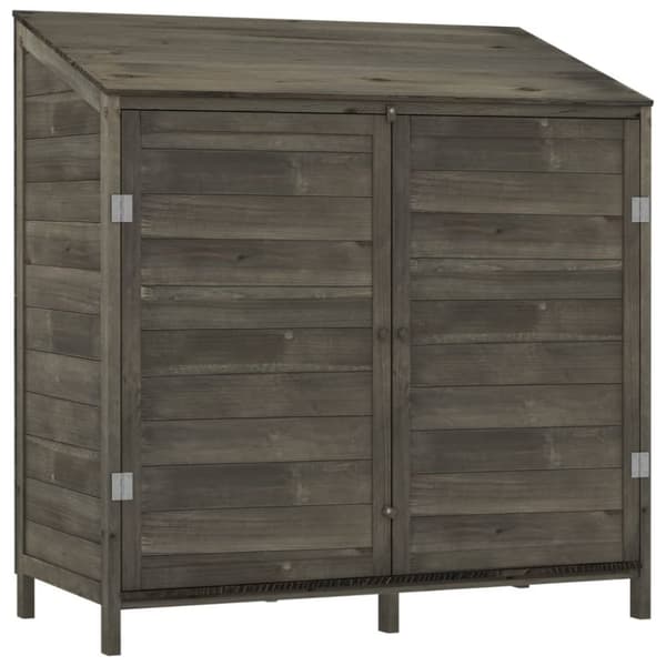 Haveskur 102x52x112 cm massivt grantræ antracitgrå - Haveskur - Haveskure - Home & Living