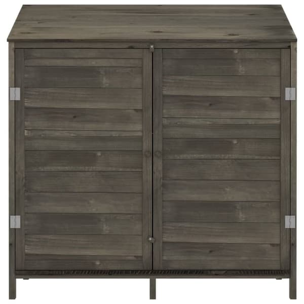Haveskur 102x52x112 cm massivt grantræ antracitgrå - Haveskur - Haveskure - Home & Living