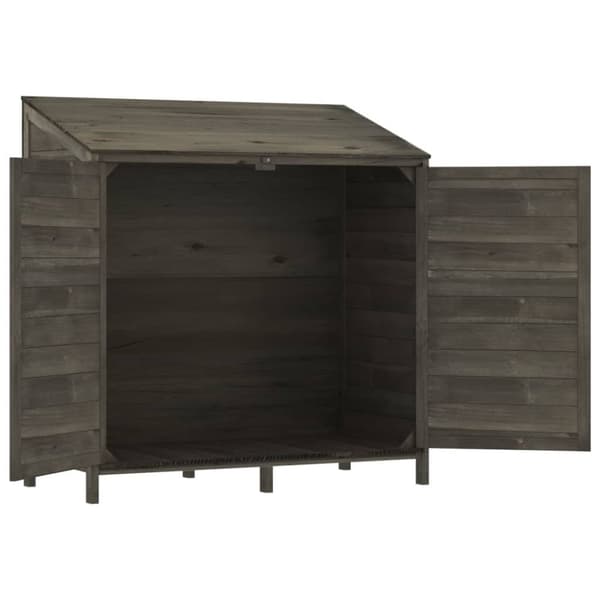 Haveskur 102x52x112 cm massivt grantræ antracitgrå - Haveskur - Haveskure - Home & Living