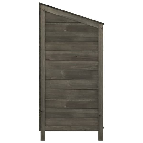 Haveskur 102x52x112 cm massivt grantræ antracitgrå - Haveskur - Haveskure - Home & Living