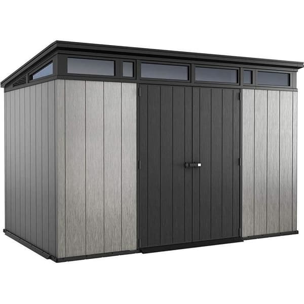 Keter Abri de jardin Artisan 117 samtida design, hållbar förvaring i slitstark plast, Grå - 7 - 340x218x226 cm