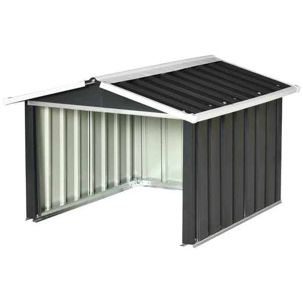Rootz Ruohonleikkuri Autotalli - Metallivaja - Robottiruohonleikkurit - Ruostumaton - Galvanoitu teräs - Polypropeeni - Tummanharmaa - 86L x 100W x 63