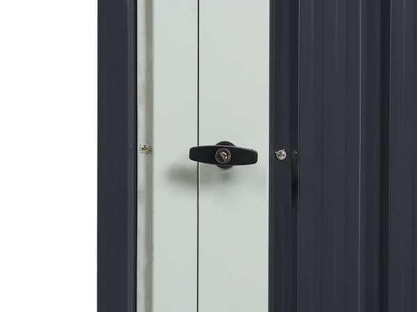Trädgårdsskjul Grå Galvaniserat Stål Vattenbeständigt Utomhusförvaring för Trädgård Verktyg