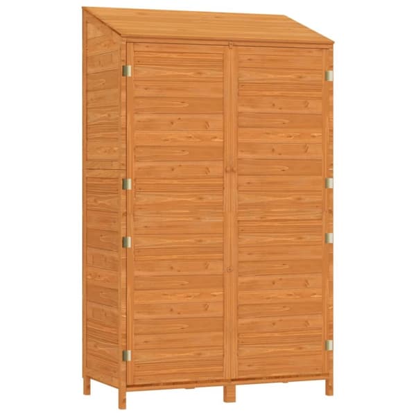 Trädgårdsbod brun 102x52x174,5 cm massivt granträ