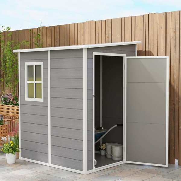 Rootz Tool Shed - puutarhavaja - Storage Shed - Suojainen lukitus - 122 x 149 x 192/177 cm