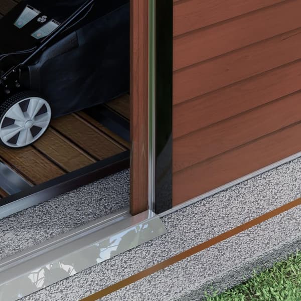 Rootz Metal Tool Shed - Garden Storage - Lockable ToolSheD - Weatherboof & Rustproof - 240 cm x 206 cm x 198cm