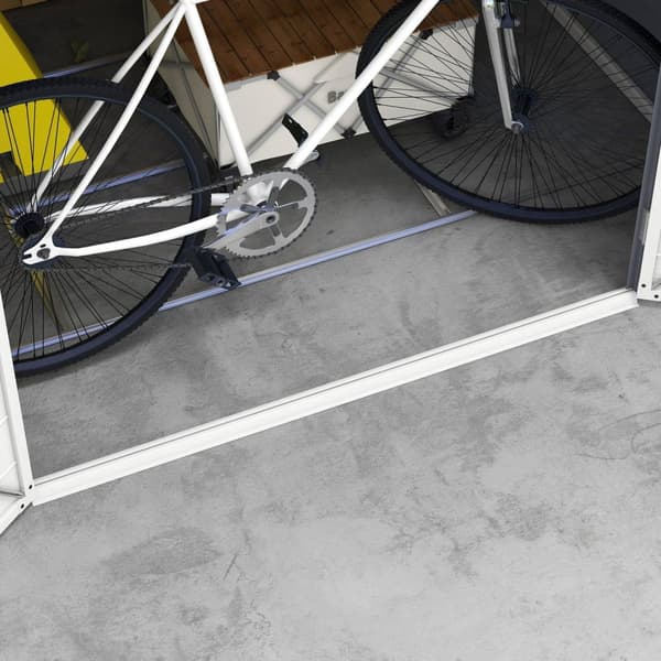 Rootz Tool Shed - Garden Shed - Ventileret opbevaring - Fugtbestandig - 240 cm x 190 cm x 180/228 cm - Grå