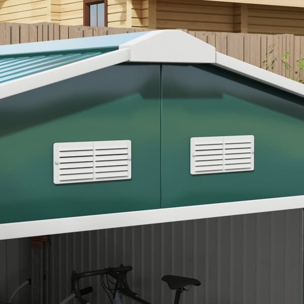 Rootz Weatherboof Garden Tool Shed - Opbevaringsskur - Udendørs skur - Fremragende ventilation - 340 cm x 386 cm x 200 cm