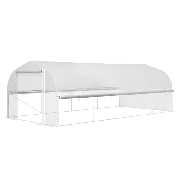 Rootz 6x3x2 M växthus - Walk -In Garden House - Plant Shelter - UV Resistant - 595 cm x 300 cm x 200 cm