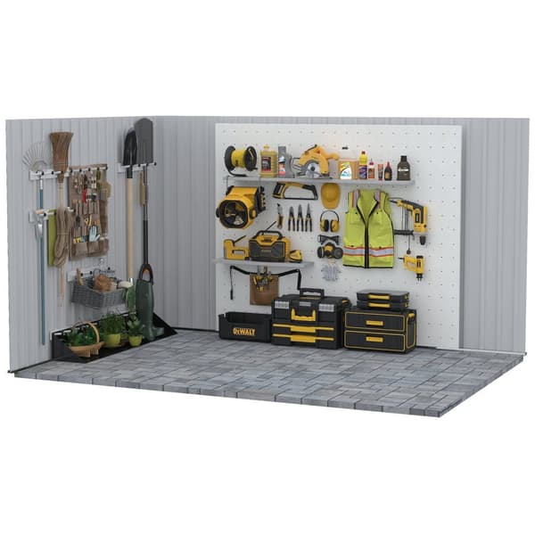 Rootz Metal Garden Shed - Tool Shed - Udendørs opbevaring - Vejrbestandig - 194 x 110 x 184 cm