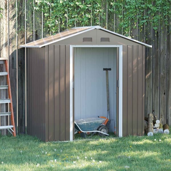 Rootz Metal Garden Shed - Tool Shed - Udendørs opbevaring - Vejrbestandig - 194 x 110 x 184 cm