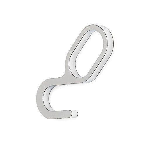 Bulk Hardware Set med 2 krokar för oval skena Kromad - BH02138