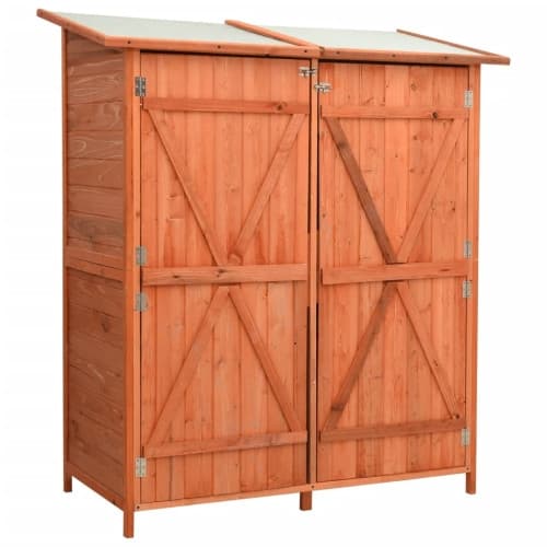 Redskapsbod 136x75x160 cm massivt granträ