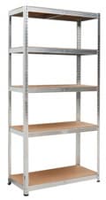 Miniatyrbillede 2 af 2: Metalhylde 150 x 70 x 30 cm maks. 150 kg pr. hylde TIL KÆLDER, GARAGE