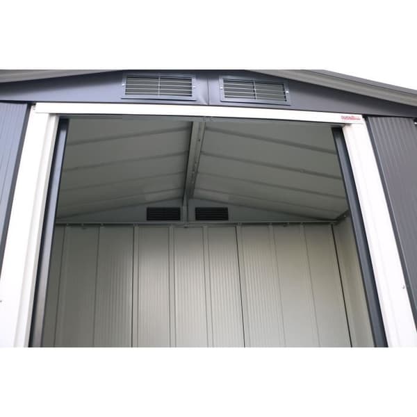 Trädgårdsskjul - Metall - DURAMAX - 2,47 m² - 0,33 mm - Antracit - DUECO64PR
