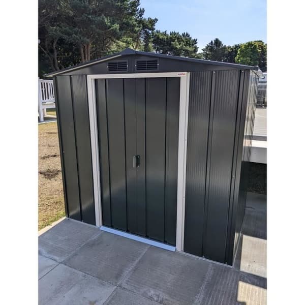 Trädgårdsskjul - Metall - DURAMAX - 2,47 m² - 0,33 mm - Antracit - DUECO64PR