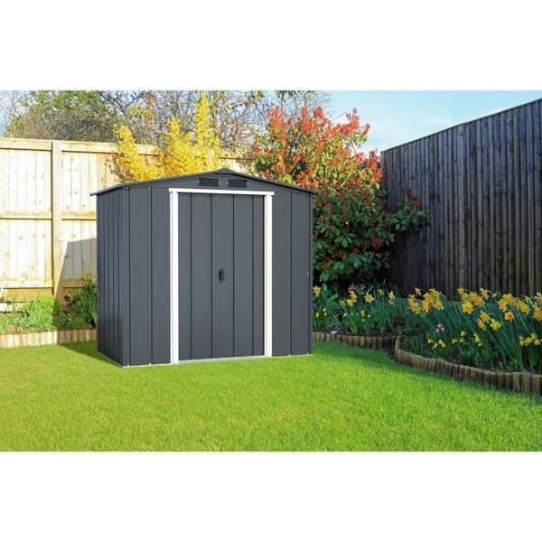 Trädgårdsskjul - Metall - DURAMAX - 2,47 m² - 0,33 mm - Antracit - DUECO64PR