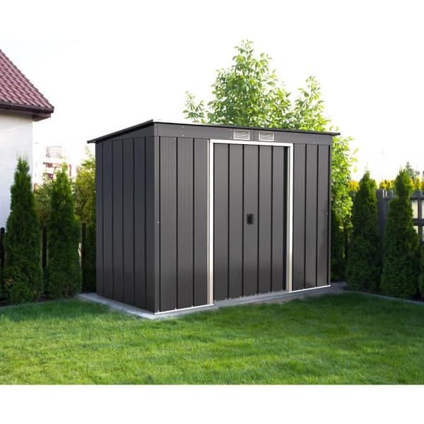 Trädgårdsförråd - Metall - DURAMAX - 3,25 m² - 0,33 mm - Antracit - DUECOPENT84PR