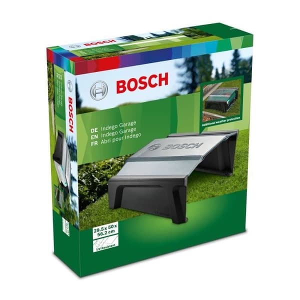 Garage för Bosch robotgräsklippare - Indego 350/400 (Svart, 275 x 500 x 510 mm)