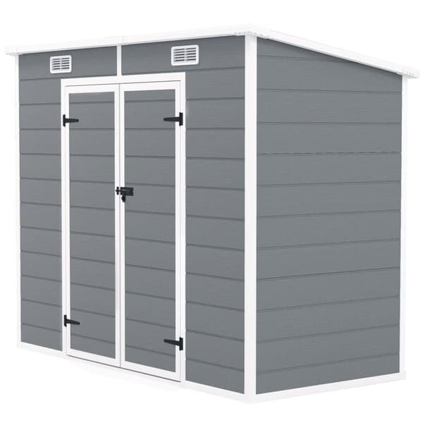 Metal Værktøjsskur, 2.4x1.3 m, Grå