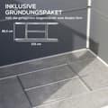 Miniatyrbillede 6 af 9: Redskabsskur, 4.1m³, 240x190x180/228 cm, Grå