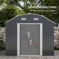 Miniatyrbillede 5 af 9: Redskabsskur, UV-beskyttelse Gartenschrank, 238x132x198.5 cm, Mørkegrå