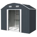 Miniatyrbillede 1 af 9: Redskabsskur, UV-beskyttelse Gartenschrank, 238x132x198.5 cm, Mørkegrå