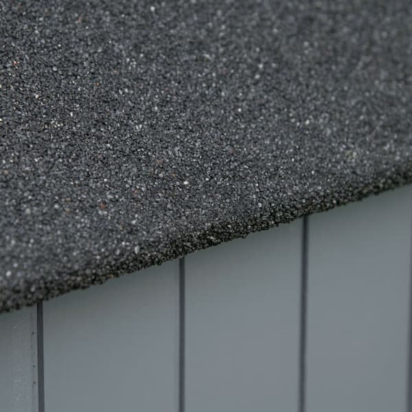 Trädgårdsskjul, 129x51.5x180 cm, Grå+Svart