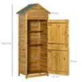 Miniatyrbillede 3 af 9: Haveskur, 79x49x191,5 cm, Natur