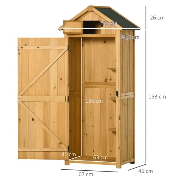 Trädgårdsskjul, 77x54.2x179 cm, Gul+Grön