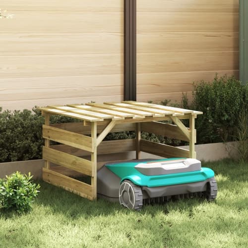 Robotic Lawn Mower Garage Impregnerat trä tall