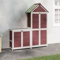 Miniatyrbild 1 av 2: Redskapsbod 2 delar mocka massiv furu