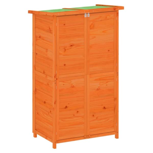 Trädgårdsbod brun 83x57x140 cm massiv furu