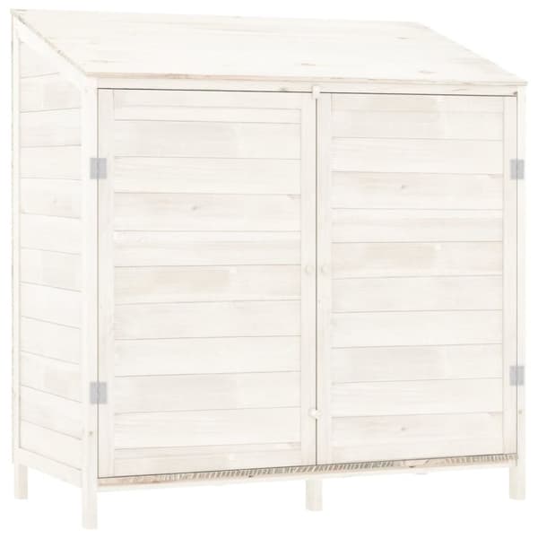 Trädgårdsbod vit 102x52x112 cm massivt granträ