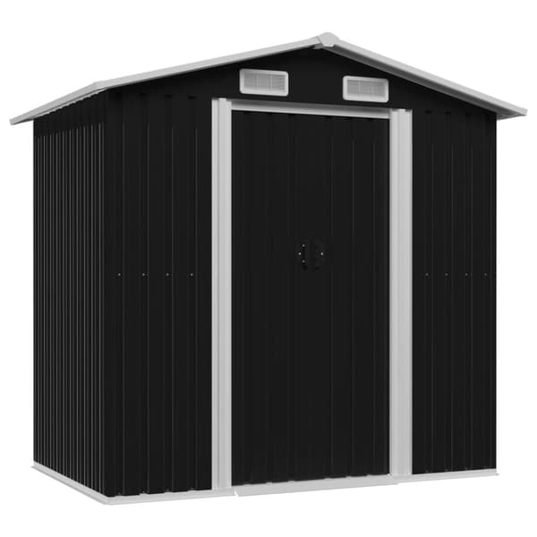 Förvaringsbod antracit stål 204x132x186 cm