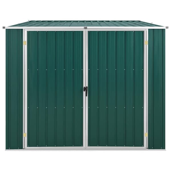 Trädgårdsskjul grön 195x198x159 cm galvaniserat stål