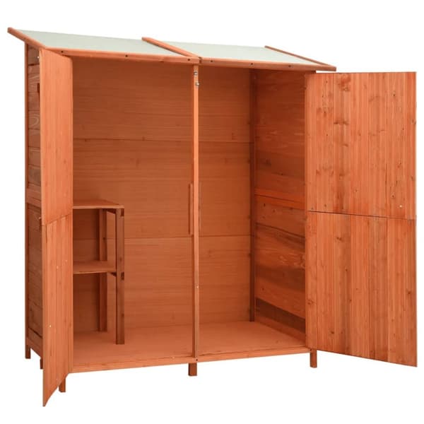 Redskapsbod 136x75x160 cm massivt granträ