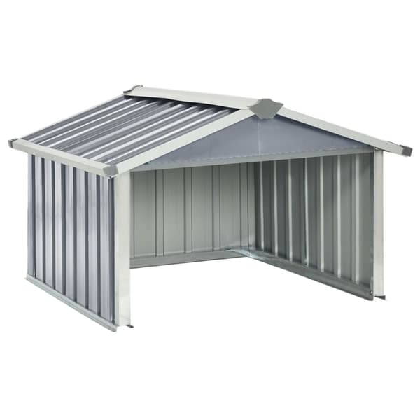 Skjul för robotgräsklippare 92x97x63 cm galvaniserat stål grå