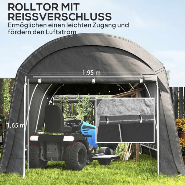 Rootz Garden Shed - Værktøjstelt - Opsætning af garage - vandtæt - UV -resistent - 300 cm x 600 cm x 230 cm - Holdbar beskyttelse