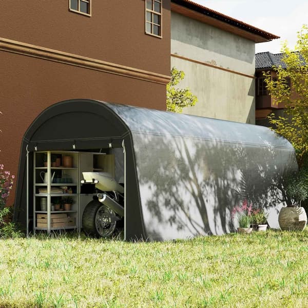 Rootz Garden Shed - Værktøjstelt - Opsætning af garage - vandtæt - UV -resistent - 300 cm x 600 cm x 230 cm - Holdbar beskyttelse